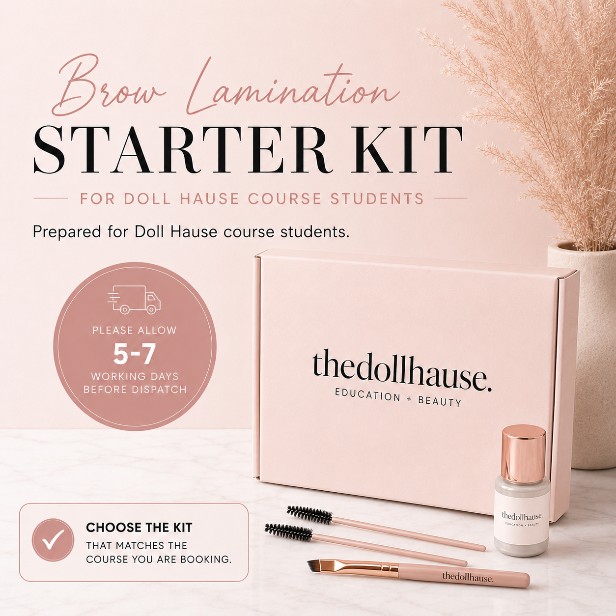 The Doll Hause brow lamination starter kit for course students