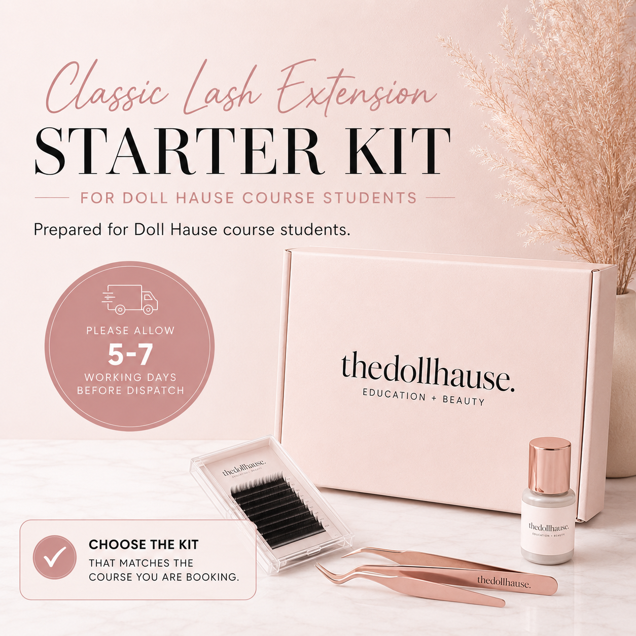 The Doll Hause classic lash extension starter kit for course students